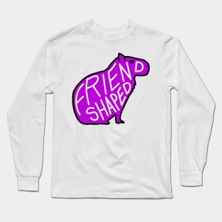 Capybara is friend-shaped - Pink Long Sleeve T-Shirt